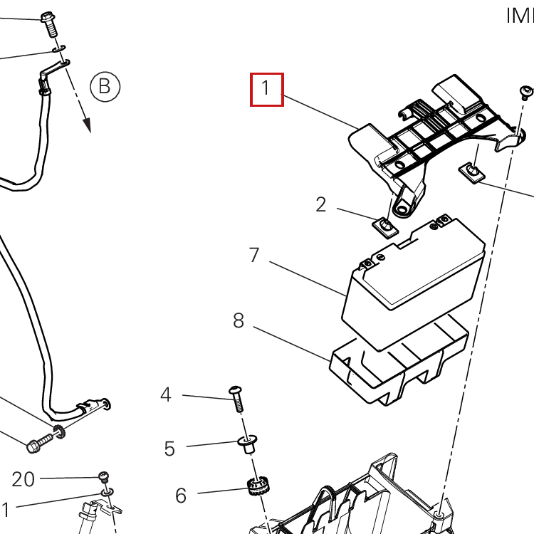 2102 BATTERY FIXING BRACKET