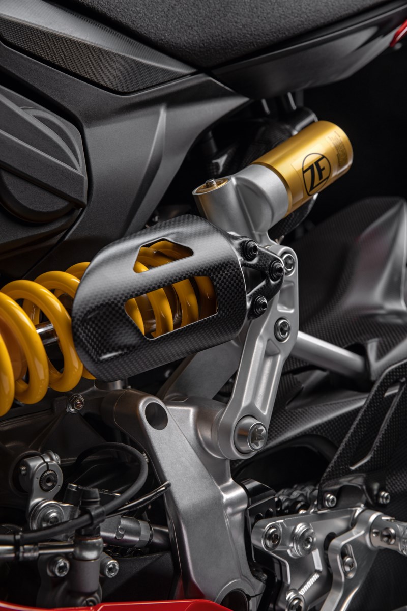 Cover aus Kohlefaser für hinteres Federbein | 96450711B | Ducati Shop