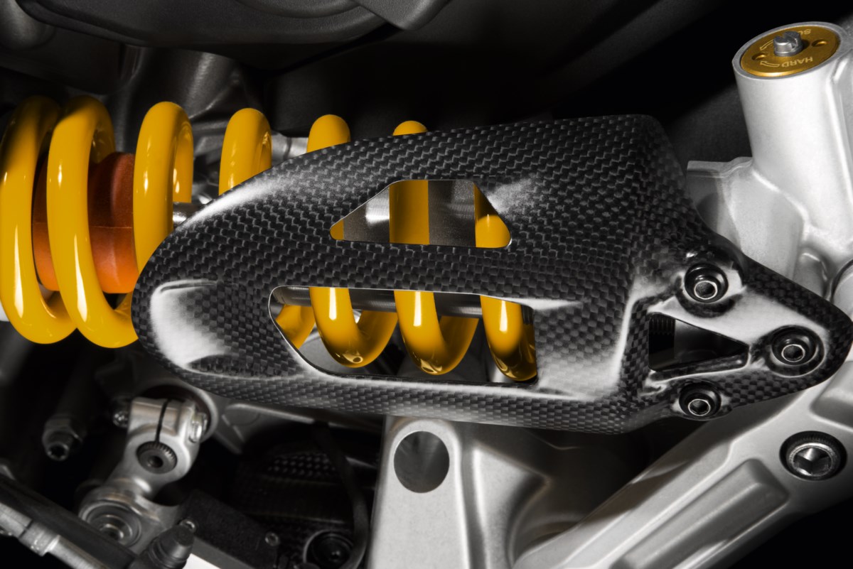 Cover aus Kohlefaser für hinteres Federbein | 96450711B | Ducati Shop